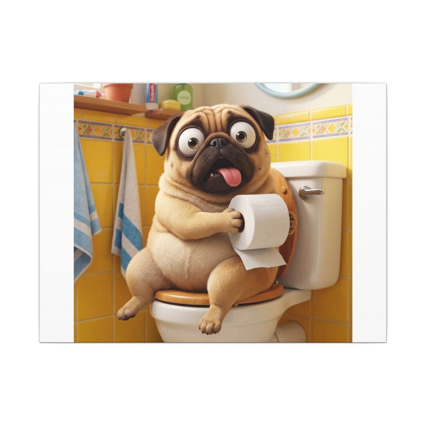 Custom Pet Portrait Canvas Print | Funny Pet Gift