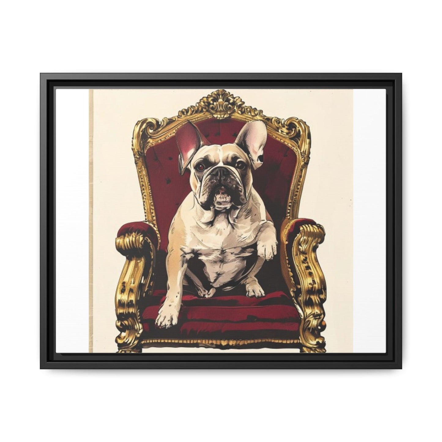 Custom Pet Portrait Framed Matte Canvas Print | Funny Pet Gift