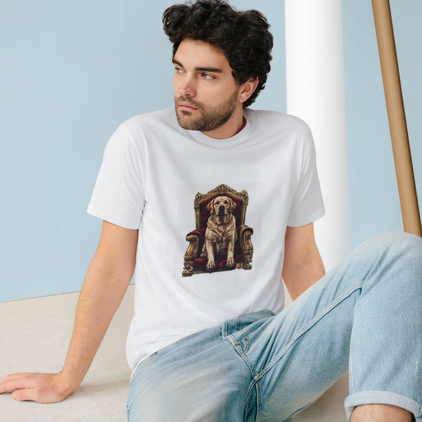 Custom Pet Portrait Organic Unisex T-Shirt | Funny Pet Gift