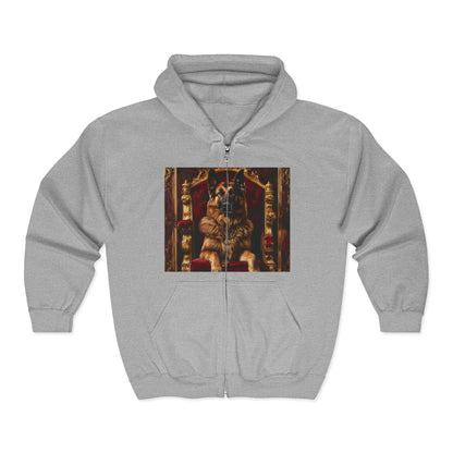 Custom Pet Portrait Unisex Zip-Up Hoodie | Funny Pet Gift