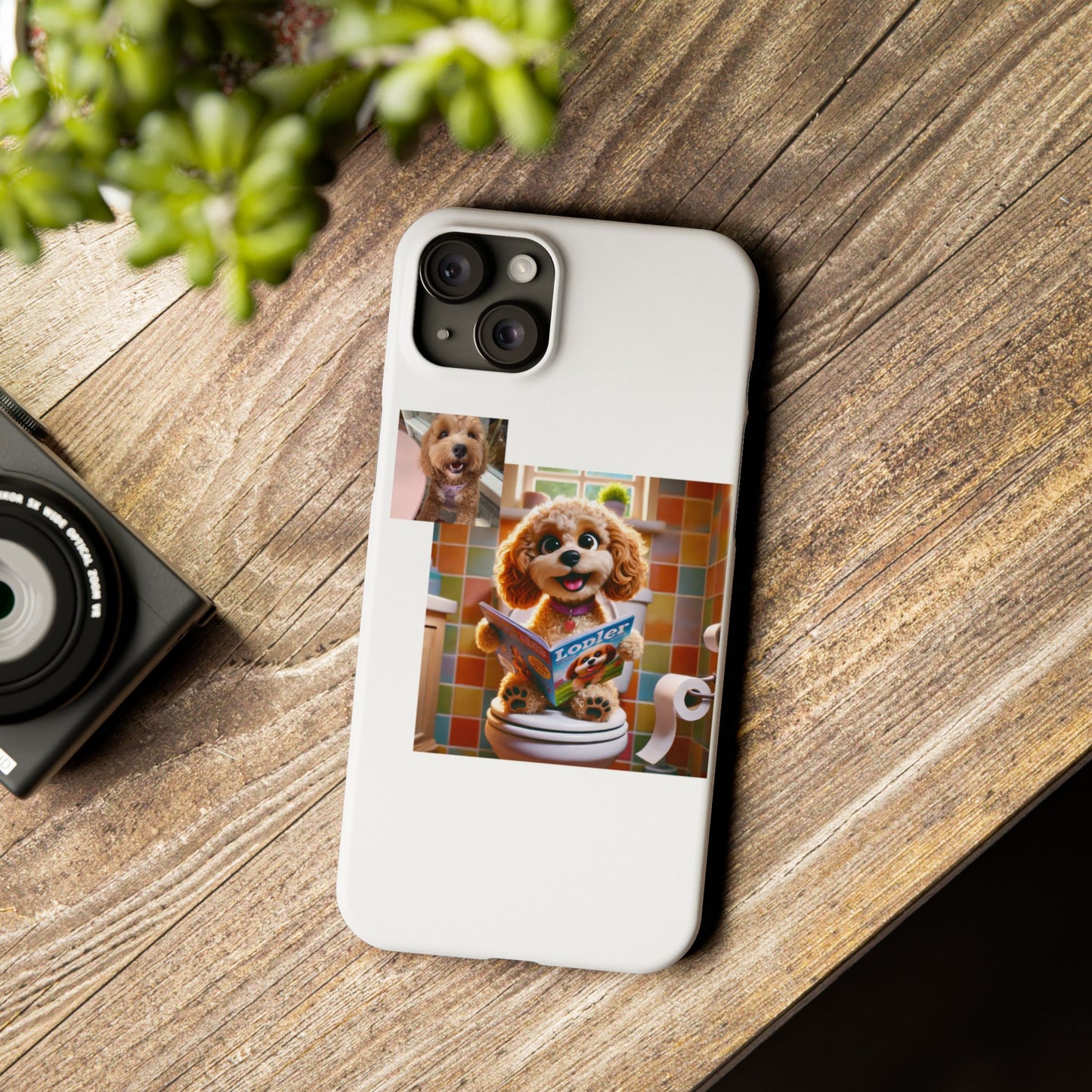 Custom Pet Portrait Slim Phone Case | Funny Pet Gift