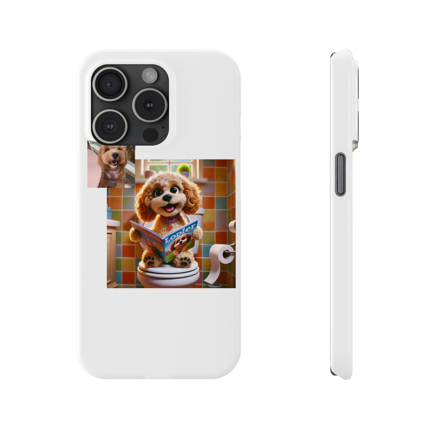 Custom Pet Portrait Slim Phone Case | Funny Pet Gift