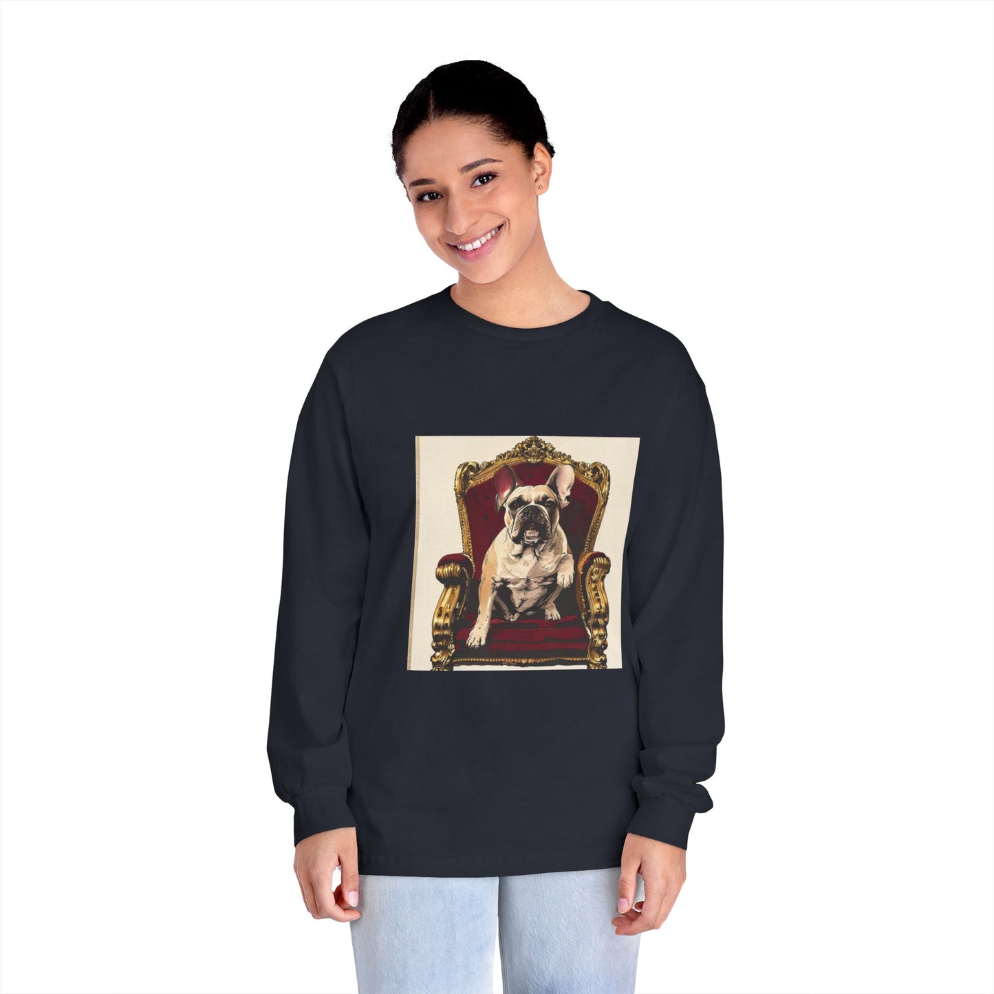 Custom Pet Portrait Unisex Long Sleeve T-Shirt | Funny Pet Gift