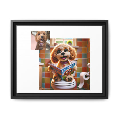 Custom Pet Portrait Framed Matte Canvas Print | Funny Pet Gift