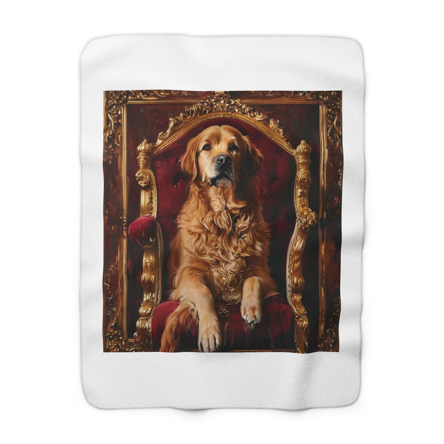 Custom Pet Portrait Sherpa Fleece Blanket | Funny Pet Gift
