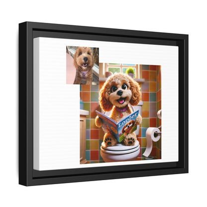 Custom Pet Portrait Framed Matte Canvas Print | Funny Pet Gift