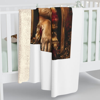 Custom Pet Portrait Sherpa Fleece Blanket | Funny Pet Gift