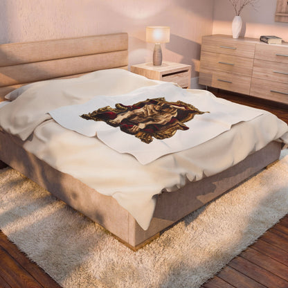 Custom Pet Portrait Fleece Blanket | Funny Pet Gift