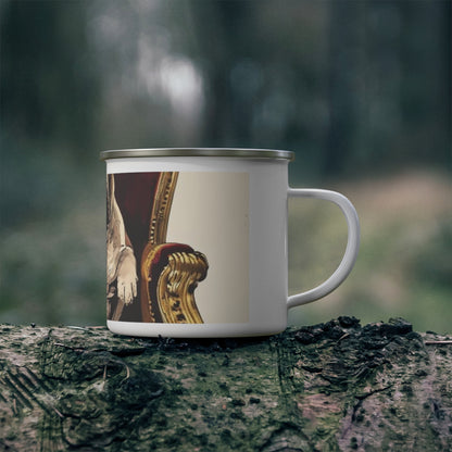 Custom Pet Portrait Enamel Camping Mug | Funny Pet Gift