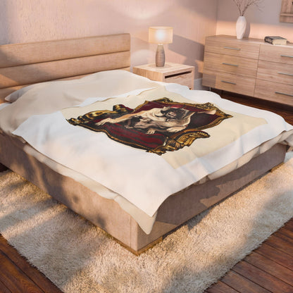 Custom Pet Portrait Fleece Blanket | Funny Pet Gift