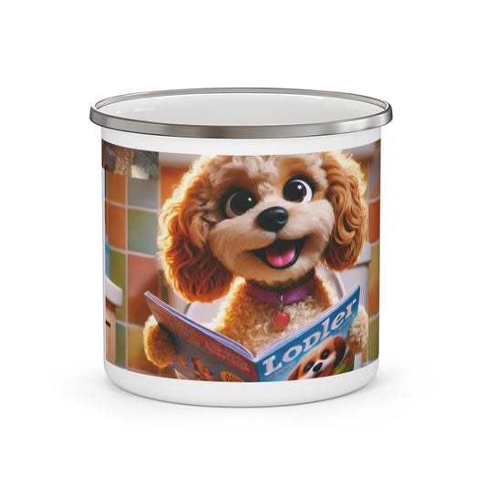 Custom Pet Portrait Enamel Camping Mug | Funny Pet Gift