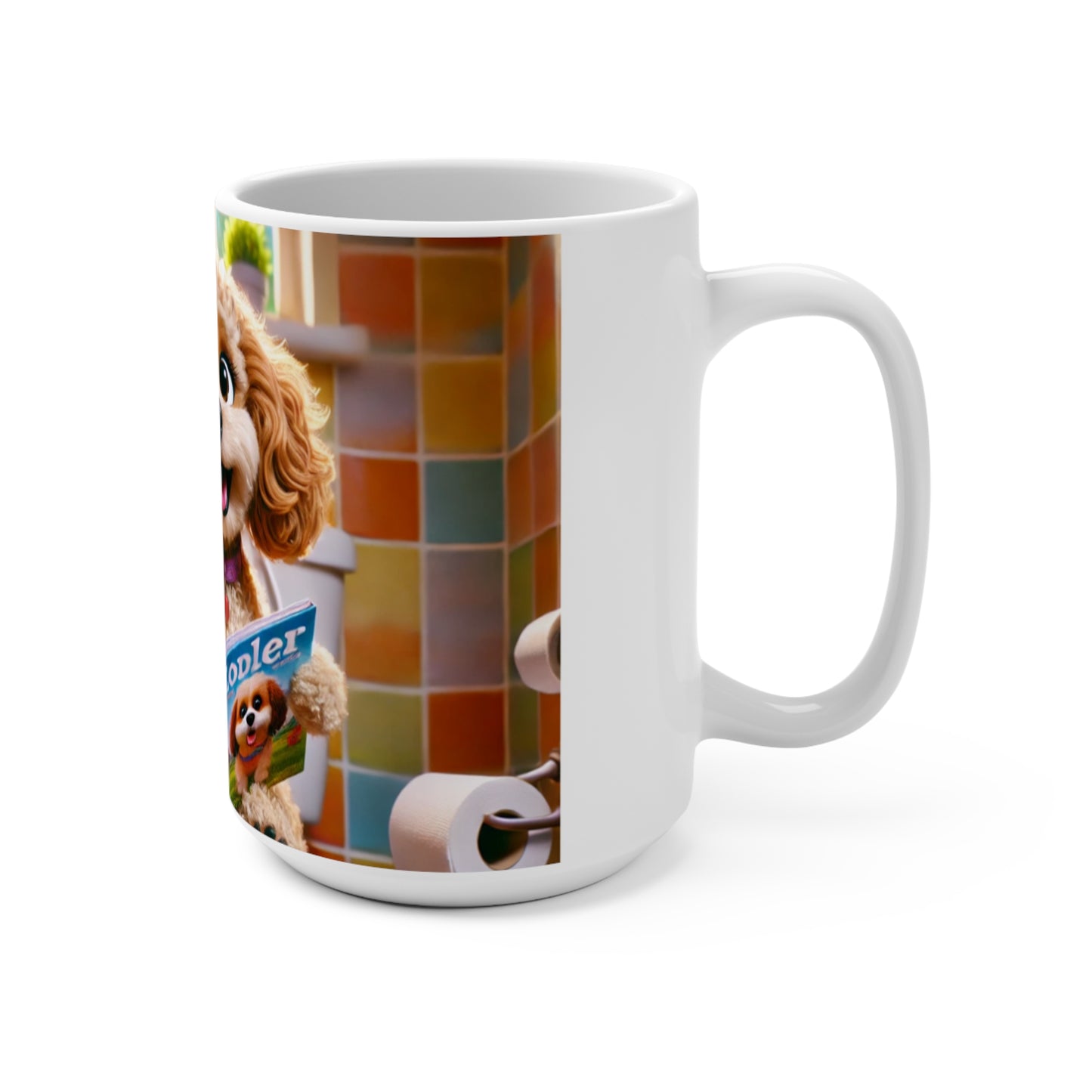 Custom Pet Portrait 15Oz Ceramic Mug | Funny Pet Gift