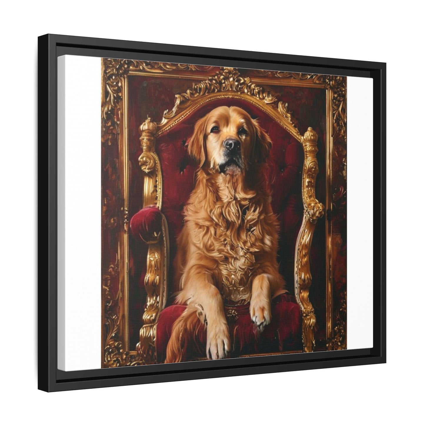 Custom Pet Portrait Framed Matte Canvas Print | Funny Pet Gift