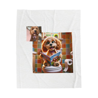 Custom Pet Portrait Fleece Blanket | Funny Pet Gift
