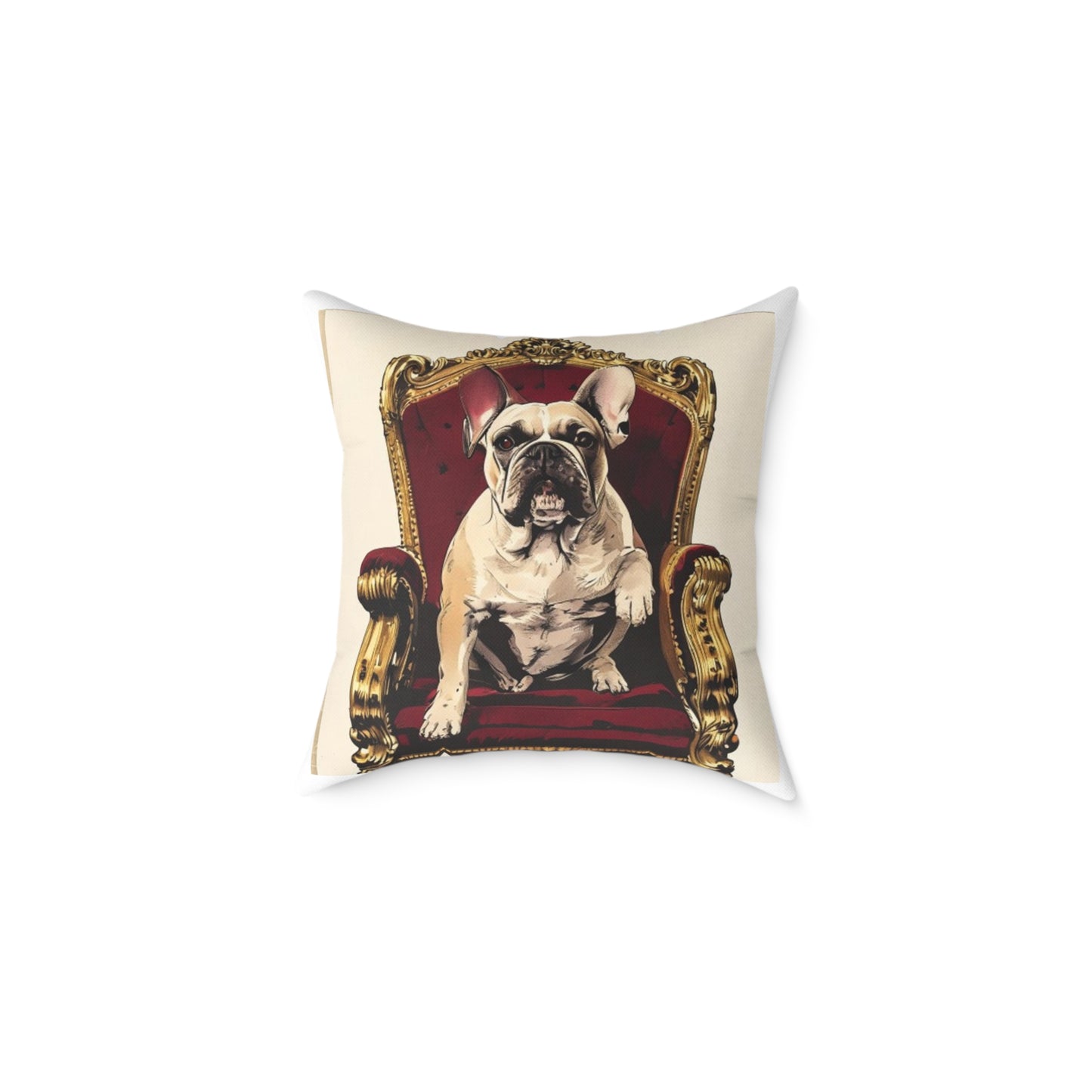 Custom Pet Portrait Square Canvas Pillow | Funny Pet Gift
