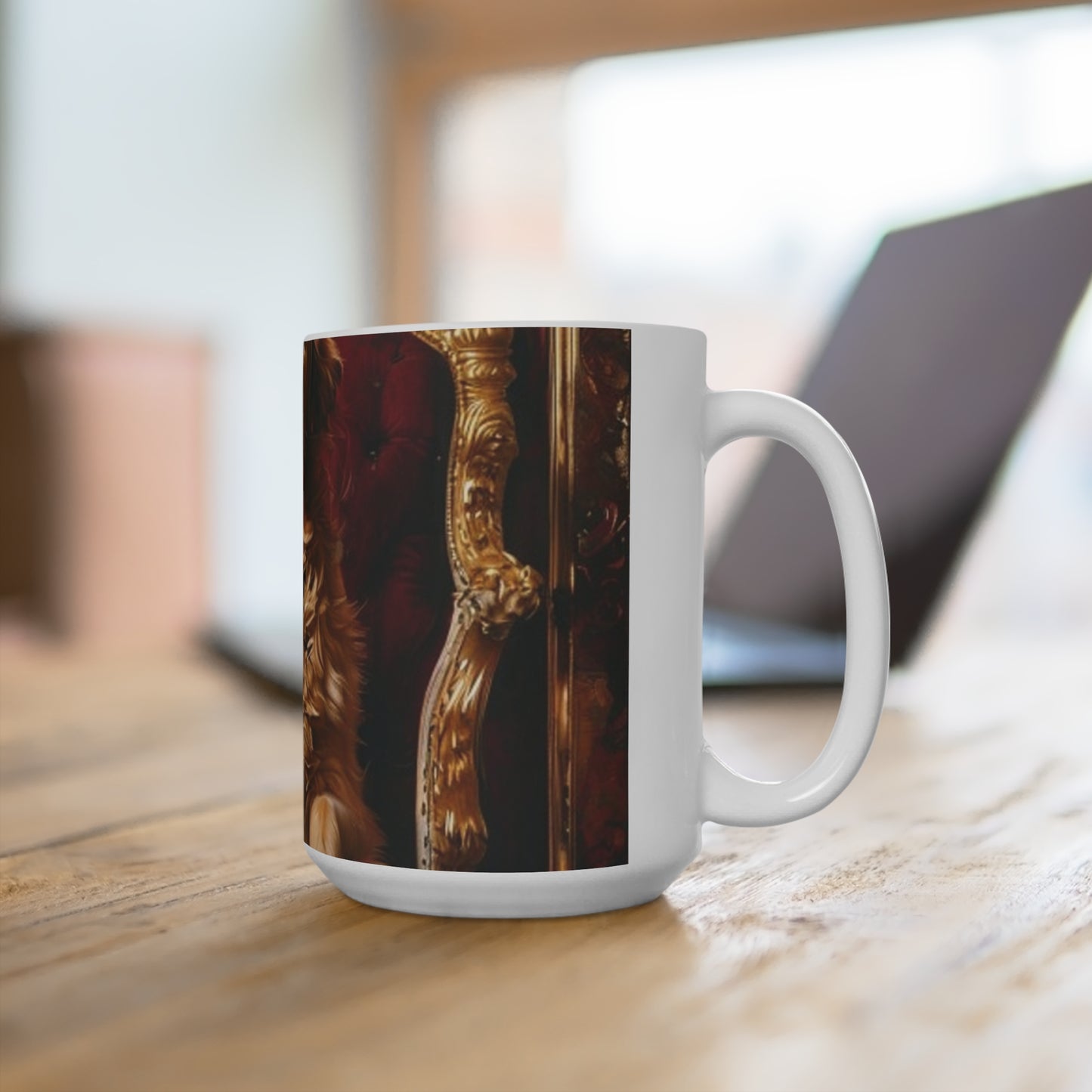 Custom Pet Portrait 15Oz Ceramic Mug | Funny Pet Gift