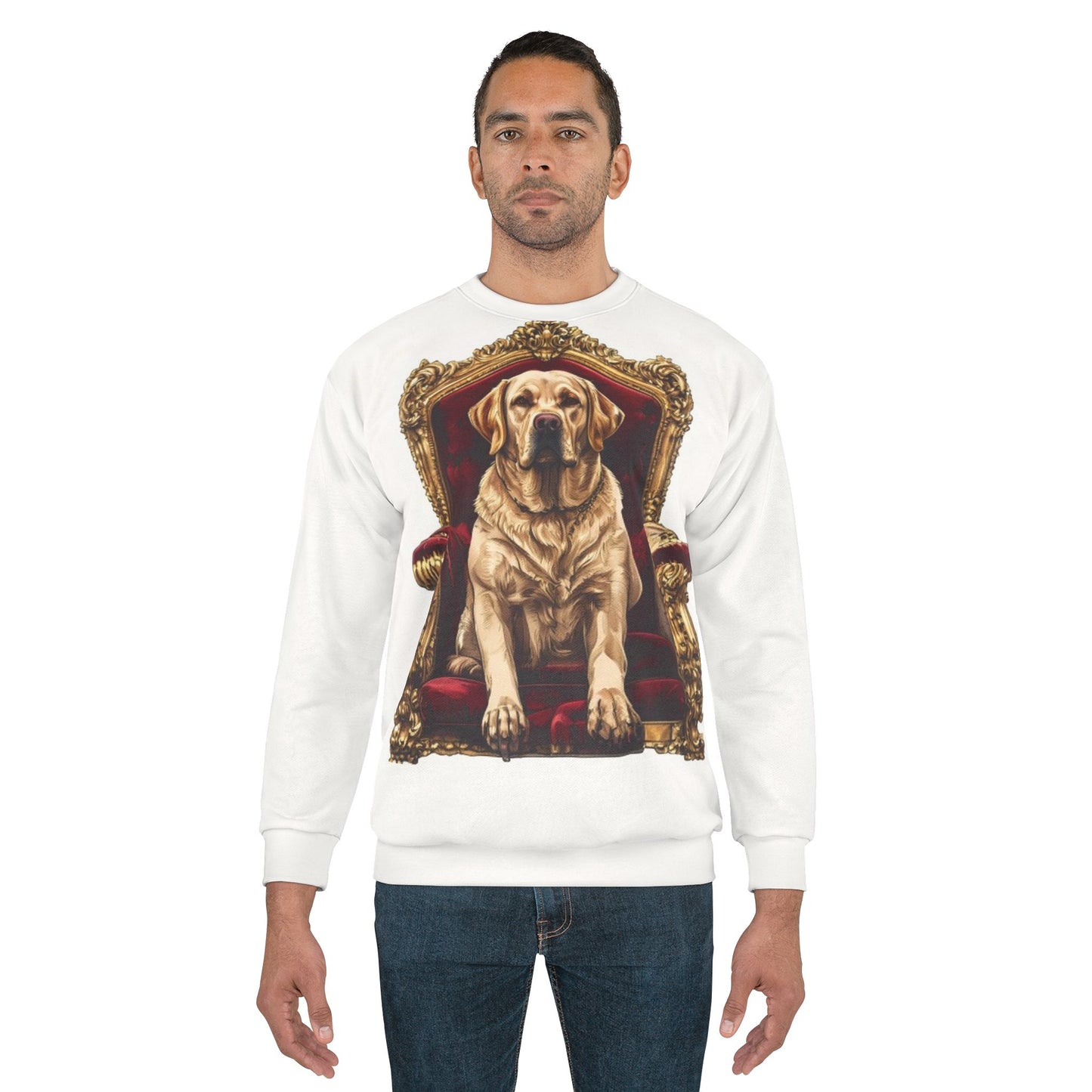 Custom Pet Portrait All-Over Print Sweatshirt | Funny Pet Gift