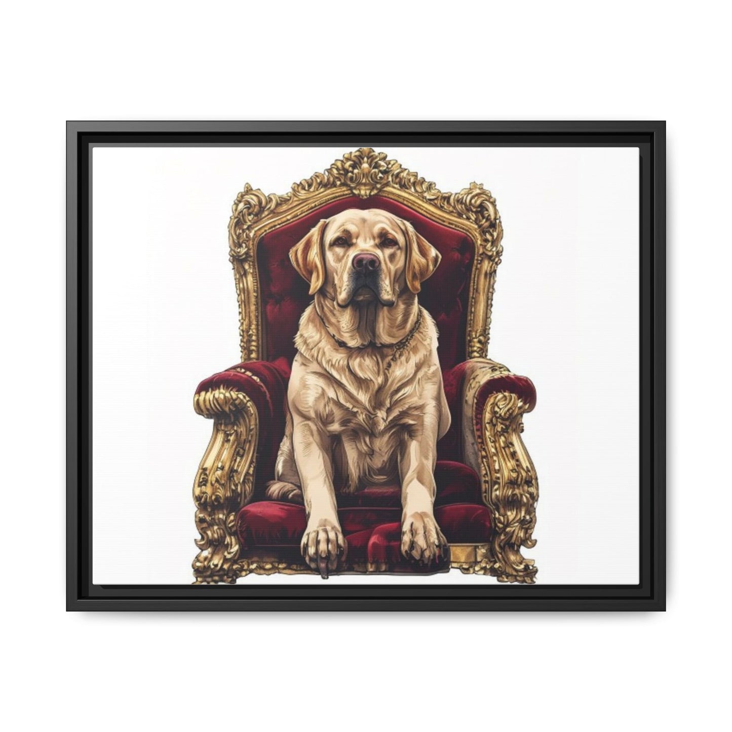 Custom Pet Portrait Framed Matte Canvas Print | Funny Pet Gift