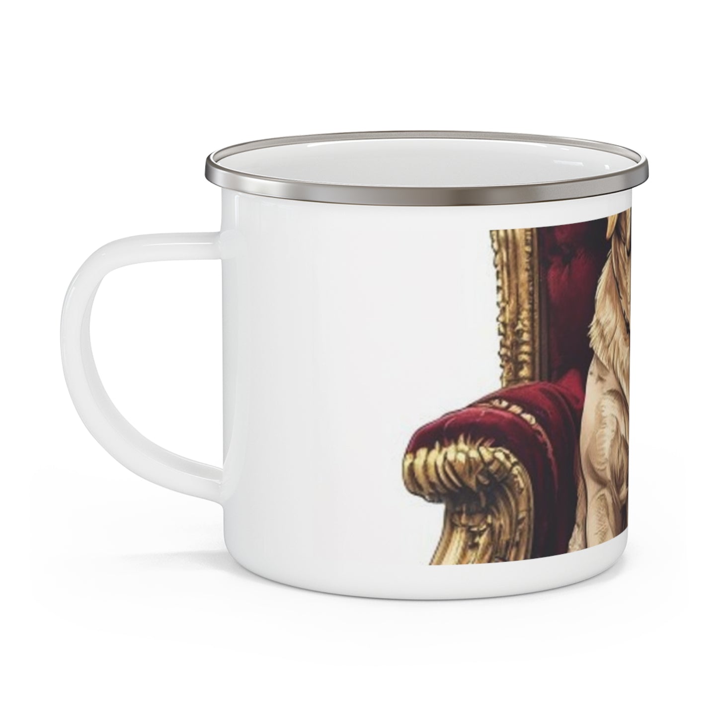 Custom Pet Portrait Enamel Camping Mug | Funny Pet Gift