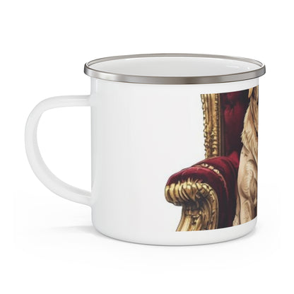 Custom Pet Portrait Enamel Camping Mug | Funny Pet Gift
