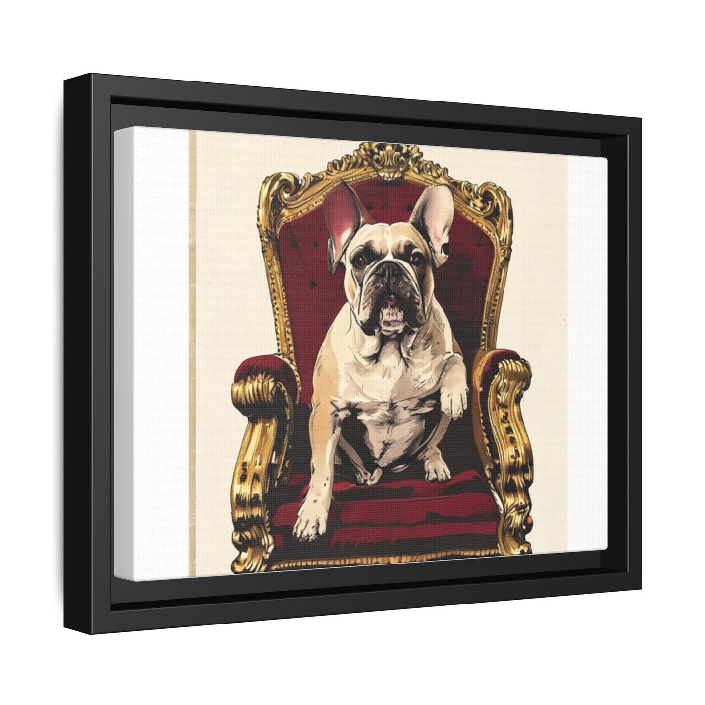 Custom Pet Portrait Framed Matte Canvas Print | Funny Pet Gift