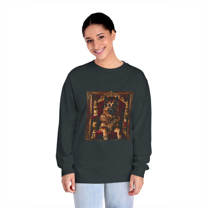 Custom Pet Portrait Unisex Long Sleeve T-Shirt | Funny Pet Gift