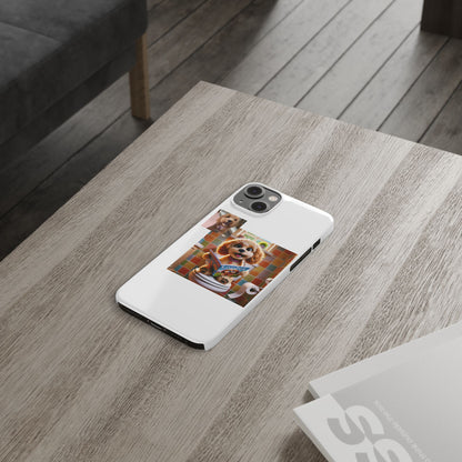 Custom Pet Portrait Slim Phone Case | Funny Pet Gift
