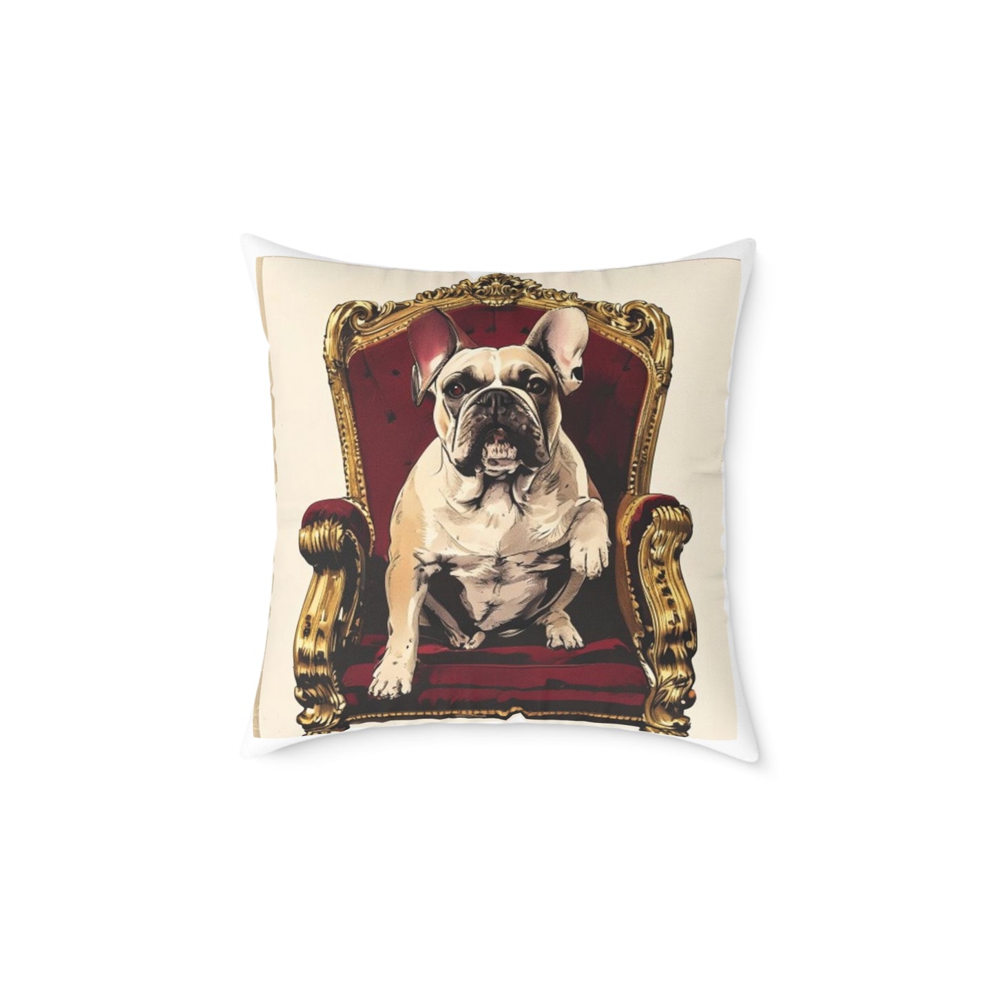 Custom Pet Portrait Square Canvas Pillow | Funny Pet Gift