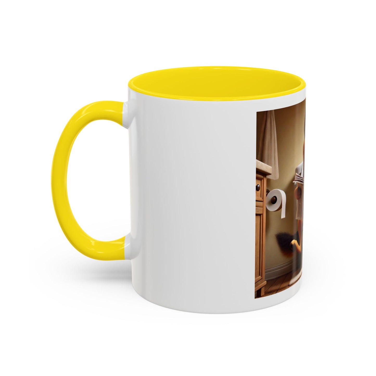Funny German Shepherd Reading Newspaper Coffee Mug — Dog Lover Accent Mug
