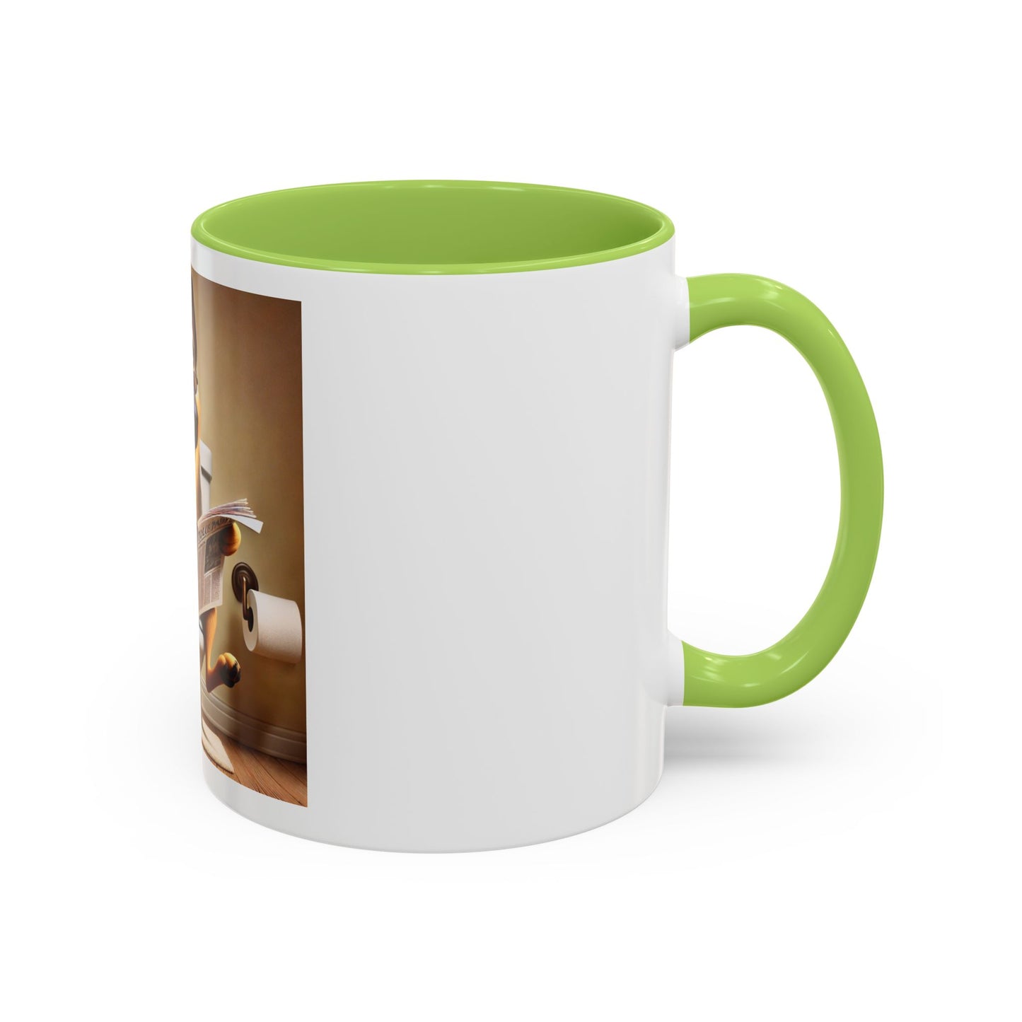 Funny German Shepherd Reading Newspaper Coffee Mug — Dog Lover Accent Mug