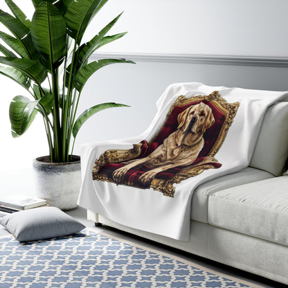 Custom Pet Portrait Sherpa Fleece Blanket | Funny Pet Gift