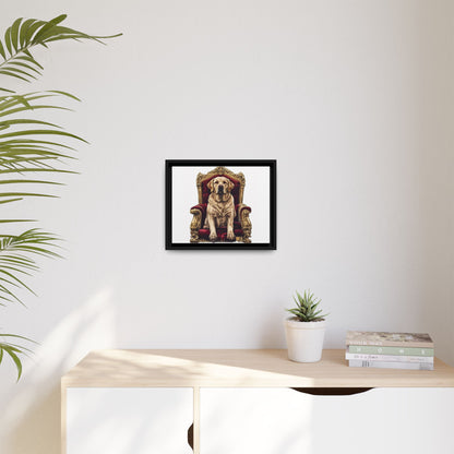 Custom Pet Portrait Framed Matte Canvas Print | Funny Pet Gift