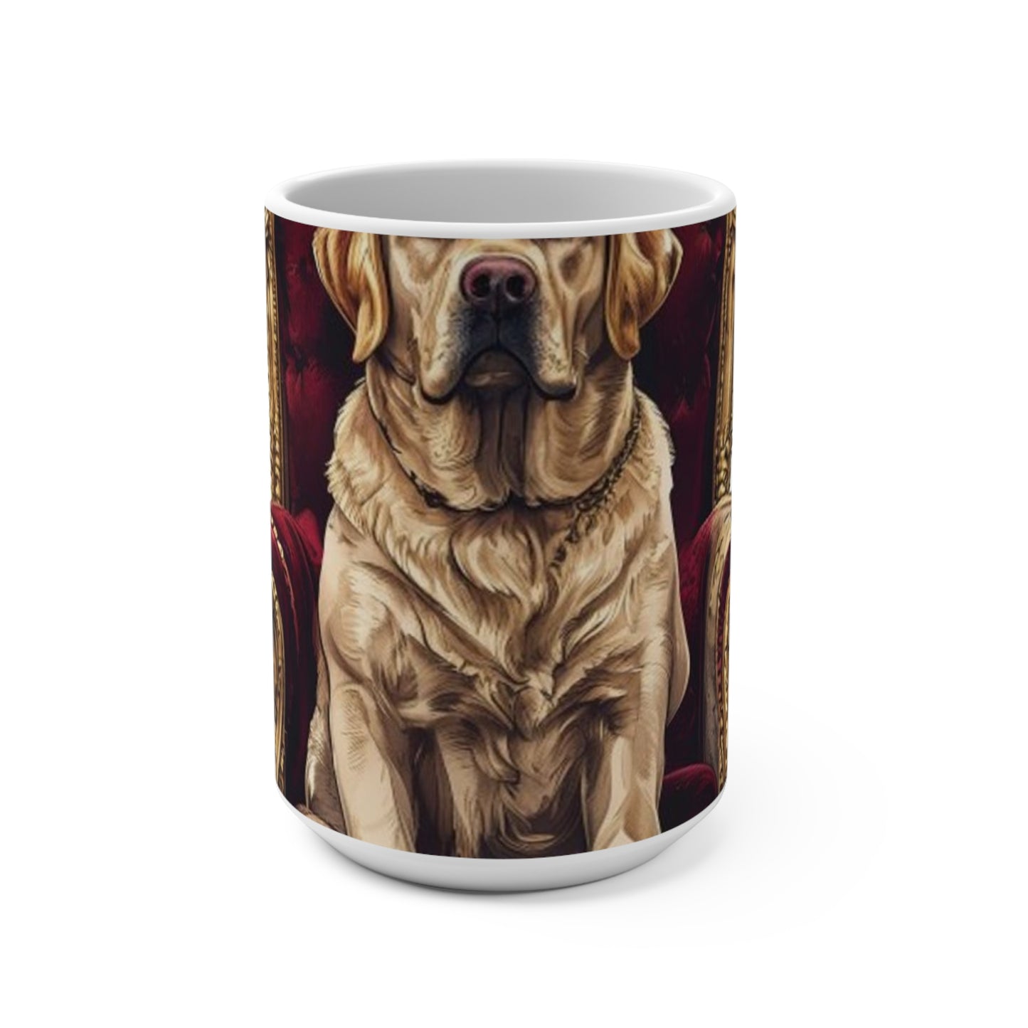Custom Pet Portrait 15Oz Ceramic Mug | Funny Pet Gift
