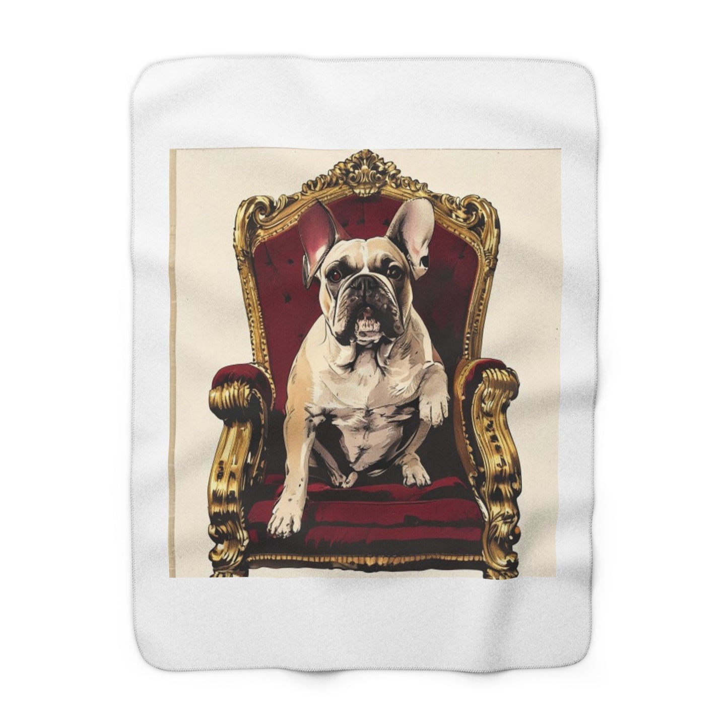 Custom Pet Portrait Sherpa Fleece Blanket | Funny Pet Gift
