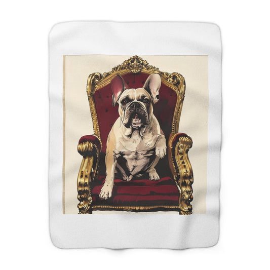 Custom Pet Portrait Sherpa Fleece Blanket | Funny Pet Gift