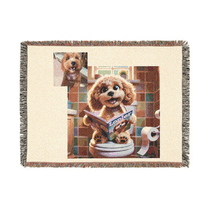 Custom Pet Portrait Woven Blanket | Funny Pet Gift