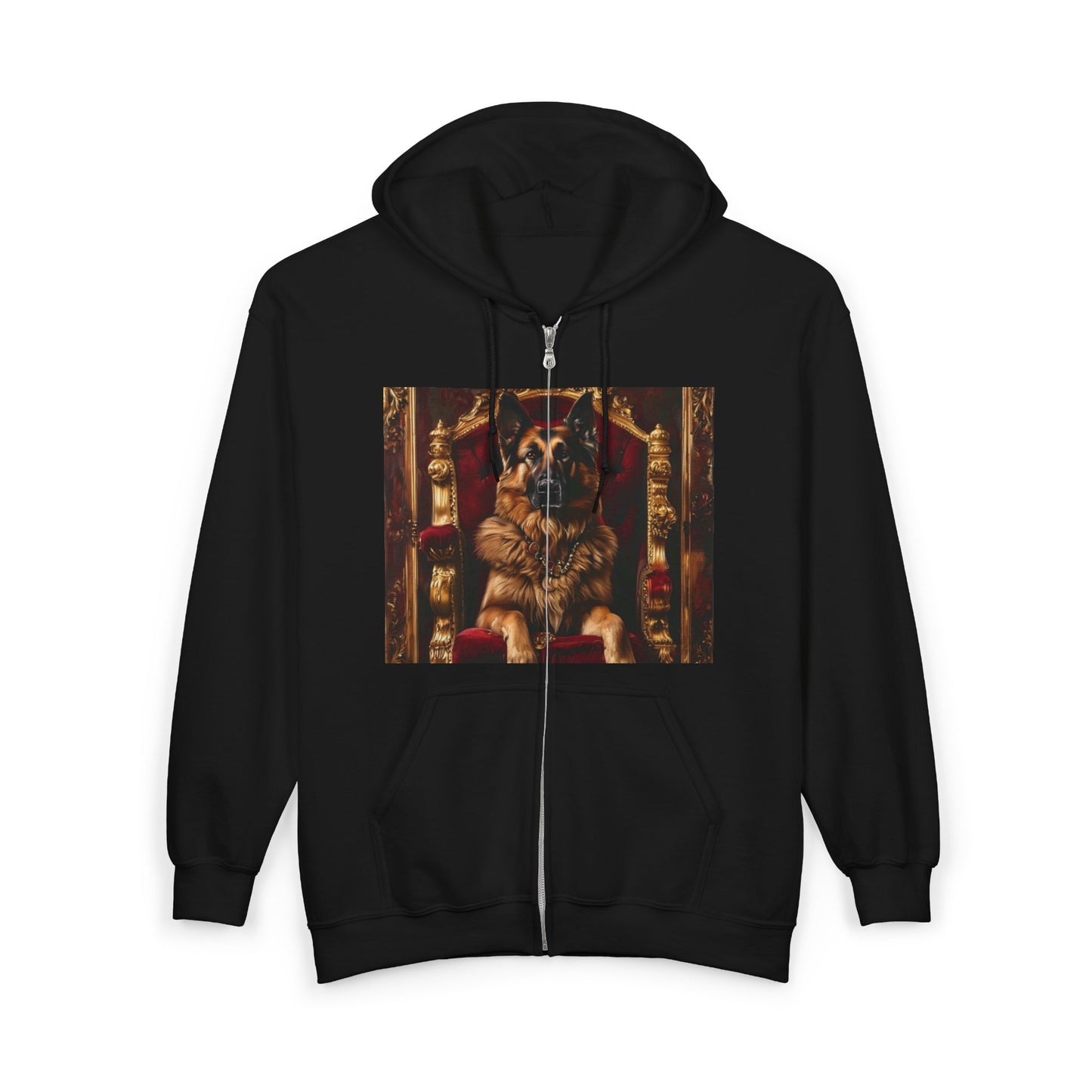 Custom Pet Portrait Unisex Zip-Up Hoodie | Funny Pet Gift