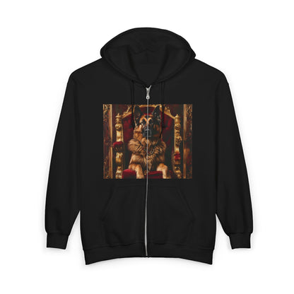Custom Pet Portrait Unisex Zip-Up Hoodie | Funny Pet Gift