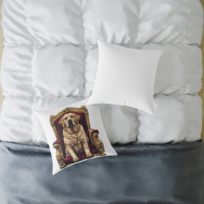 Custom Pet Portrait Square Canvas Pillow | Funny Pet Gift
