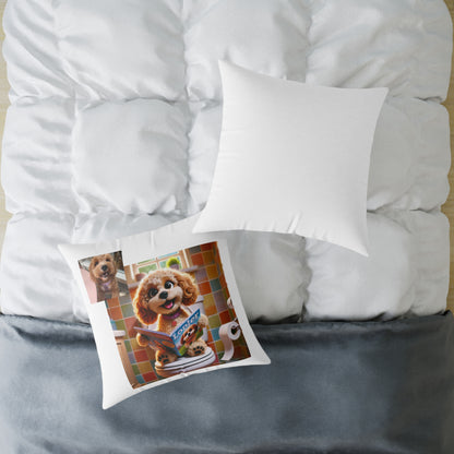 Custom Pet Portrait Square Canvas Pillow | Funny Pet Gift