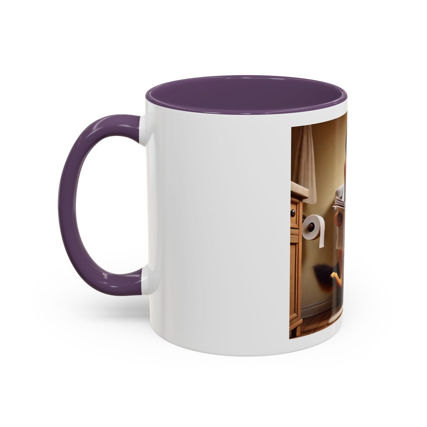 Funny German Shepherd Reading Newspaper Coffee Mug — Dog Lover Accent Mug
