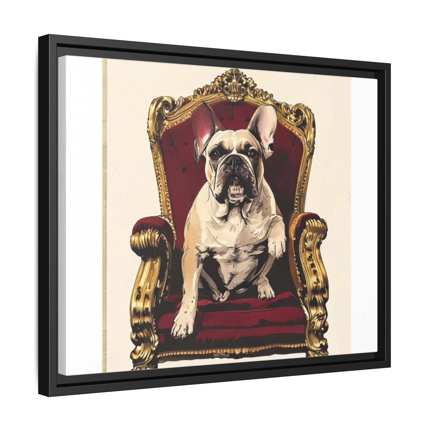 Custom Pet Portrait Framed Matte Canvas Print | Funny Pet Gift