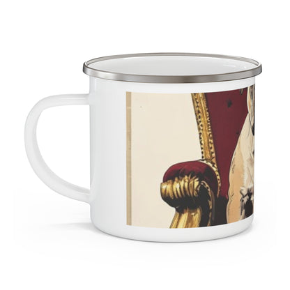 Custom Pet Portrait Enamel Camping Mug | Funny Pet Gift