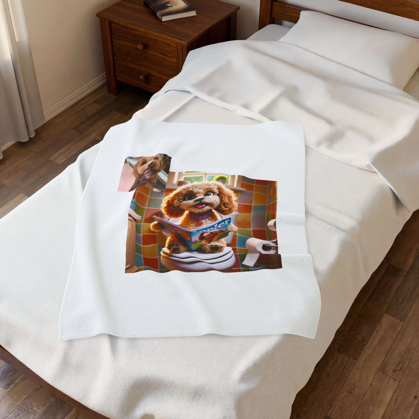 Custom Pet Portrait Fleece Blanket | Funny Pet Gift