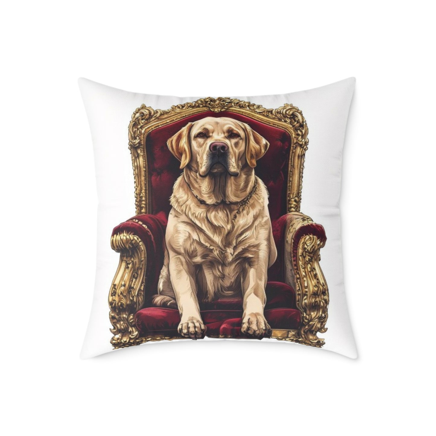 Custom Pet Portrait Square Canvas Pillow | Funny Pet Gift