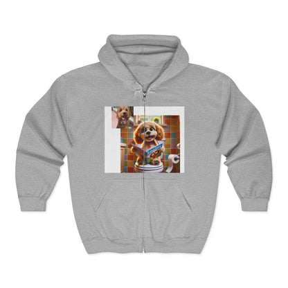 Custom Pet Portrait Unisex Zip-Up Hoodie | Funny Pet Gift