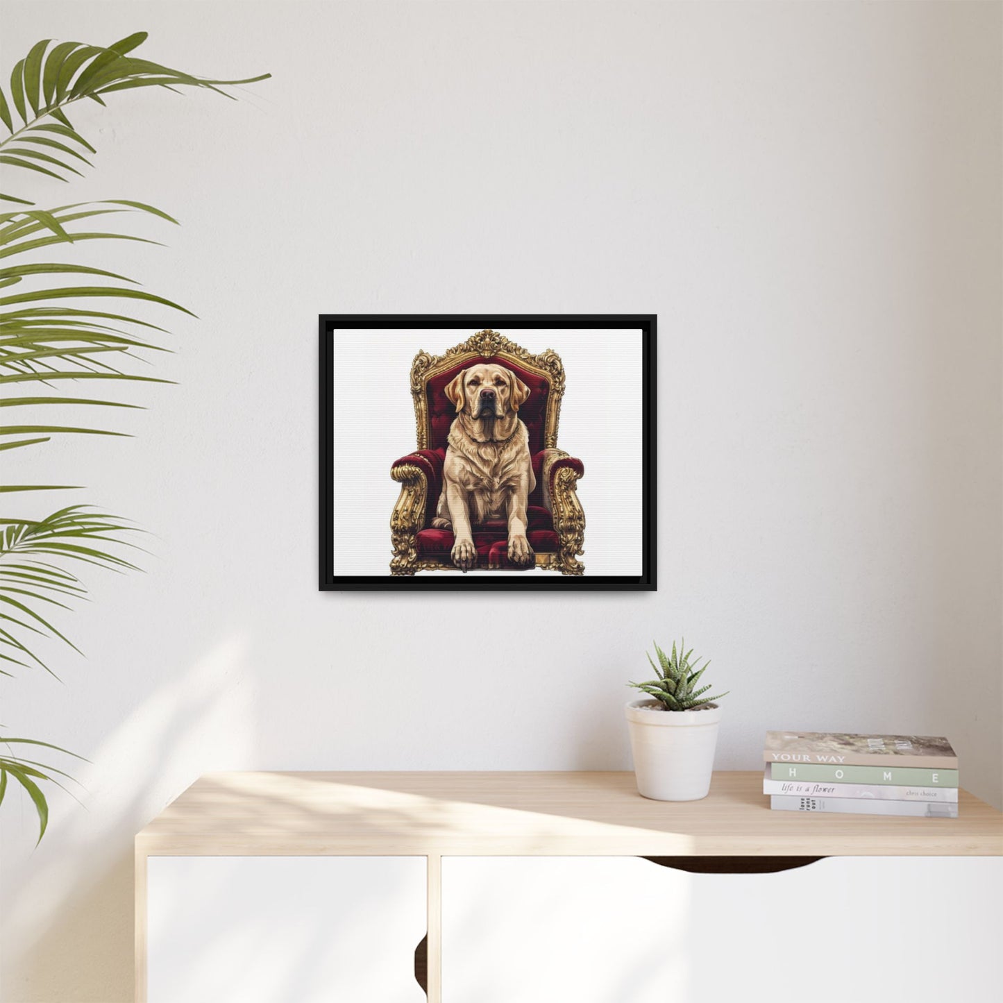 Custom Pet Portrait Framed Matte Canvas Print | Funny Pet Gift