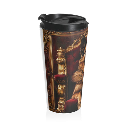 Custom Pet Portrait Stainless Steel Travel Mug | Funny Pet Gift