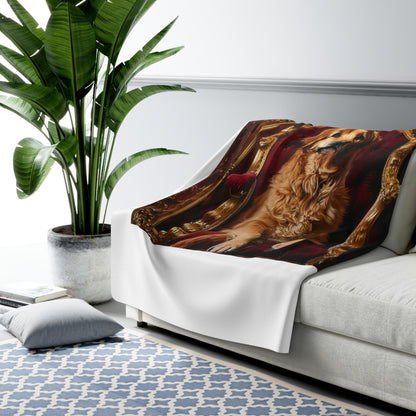 Custom Pet Portrait Sherpa Fleece Blanket | Funny Pet Gift
