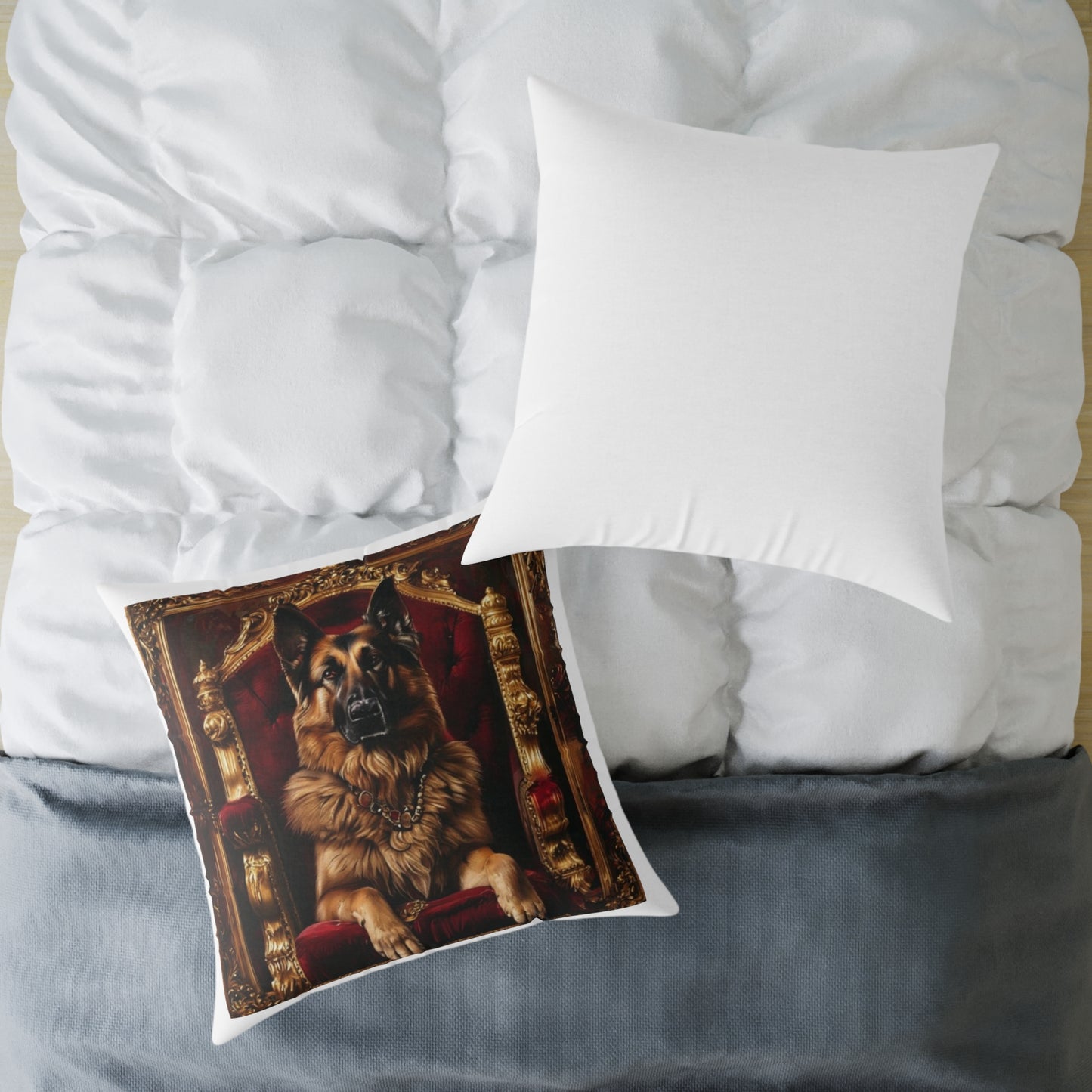 Custom Pet Portrait Square Canvas Pillow | Funny Pet Gift